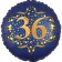 Satin Navy Blue Zahl 36 Luftballon aus Folie zum 36. Geburtstag, 45 cm, Satin Luxe