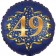 Satin Navy Blue Zahl 49 Luftballon aus Folie zum 49. Geburtstag, 45 cm, Satin Luxe, heliumgefüllt