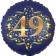 Satin Navy Blue Zahl 49 Luftballon aus Folie zum 49. Geburtstag, 45 cm, Satin Luxe, heliumgefüllt