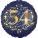 Satin Navy Blue Zahl 54 Luftballon aus Folie zum 54. Geburtstag, 45 cm, Satin Luxe