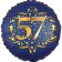 Satin Navy Blue Zahl 57 Luftballon aus Folie zum 57. Geburtstag, 45 cm, Satin Luxe