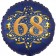 Satin Navy Blue Zahl 68 Luftballon aus Folie zum 68. Geburtstag, 45 cm, Satin Luxe, heliumgefüllt