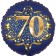 Satin Navy Blue Zahl 70 Luftballon aus Folie zum 70. Geburtstag, 45 cm, Satin Luxe
