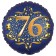 Satin Navy Blue Zahl 76 Luftballon aus Folie zum 76. Geburtstag, 45 cm, Satin Luxe