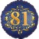 Satin Navy Blue Zahl 81 Luftballon aus Folie zum 81. Geburtstag, 45 cm, Satin Luxe
