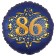 Satin Navy Blue Zahl 86 Luftballon aus Folie zum 86. Geburtstag, 45 cm, Satin Luxe