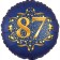 Satin Navy Blue Zahl 87 Luftballon aus Folie zum 87. Geburtstag, 45 cm, Satin Luxe