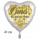 Oma Du bist die Beste! Herzluftballon aus Folie, 43 cm, satinweiß, ohne Ballongas-Helium