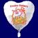 Osterhasen Luftballon, Osterkorb mit ostereiern, weißer Herzluftballon mit Helium, Frohe Ostern