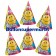6 Stück Partyhüte mit Emojis
