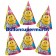 6 Stück Partyhüte mit Emojis