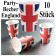 Partybecher England, 10 Stück Trinkbecher, Großbritannien-Flagge