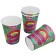 Partybecher Flower Power, Mottoparty Hippie, 70er Jahre
