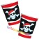 Pappbecher zum Piraten Kindergeburtstag mit Jolly Roger