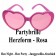 Rosa Partybrille Herzen zu Hen Night Party, Junggesellinnenabschied