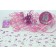 Tischdekoration, Button, Luftschlangen Konfetti und Puschel in Pink