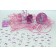 Tischdekoration, Button, Luftschlangen Konfetti und Puschel in Pink