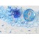 Tischdekoration, Button, Luftschlangen Konfetti und Puschel in Blau