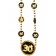 30. Geburtstag Kette in Schwarz-Gold