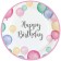 8 Stück Pappteller, Happy Birthday in Pastellfarben