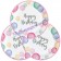 Pastel Happy Birthday Partyteller zum Geburtstag, Kindergeburtstag