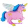 Pegasus pink Luftballon aus Folie ohne Ballongas Helium