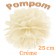 Pompom Creme, 25 cm