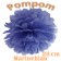 Pompom Marineblau, 25 cm