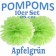 Pompoms Apfelgrün, 25 cm, 10 Stück