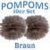 Pompoms Braun, 10 Stück