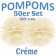 Pompoms Créme, 25 cm, 50 Stück