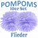 Pompoms Flieder, 10 Stück