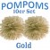 Pompoms Gold, 10 Stück