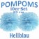 Pompoms Hellblau, 25 cm, 10 Stück