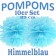 Pompoms Himmelblau, 25 cm, 10 Stück