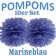 Pompoms Marineblau, 10 Stück