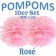 Pompoms Rosé, 25 cm, 10 Stück