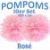 Pompoms Rosé, 25 cm, 10 Stück