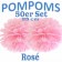 Pompoms Rosé, 25 cm, 50 Stück