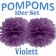 Pompoms Violett, 10 Stück