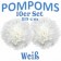 Pompoms Weiss, 25 cm, 10 Stück