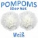 Pompoms Weiss, 10 Stück