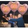 Großer Herzluftballon aus Folie, Rosegold, zum 71. Geburtstag, Rosa-Gold