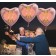 Herzluftballon aus Folie, Rosegold, zum 77. Geburtstag, Rosa-Gold