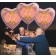 Großer Herzluftballon aus Folie, Rosegold, zum 77. Geburtstag, Rosa-Gold