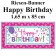 Pink & Teal Happy Birthday Riesenbanner 