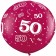 Riesen-Luftballon Zahl 50, pink, 90 cm, Riesenballon mit Geburtstagszahl, Zahl 50 auf dem riesigen Ballon