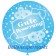 Riesen-Luftballon Gute Besserung, himmelblau, 75 cm, Genesungswunsch auf dem riesigen Ballon