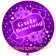 Riesen-Luftballon Gute Besserung, violett, 75 cm, Genesungswunsch auf dem riesigen Ballon