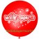 Riesen-Luftballon Willkommen, rot, 75 cm, Willkommen auf dem riesigen Ballon